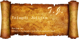 Telegdi Julitta névjegykártya
